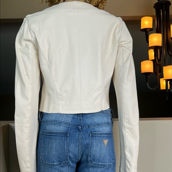 Guess Laser Cut out Leather Jacket - Picture 5 of 17